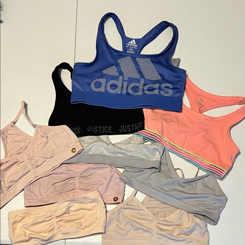 All bra’s are size 30 except adidas’s which is a M